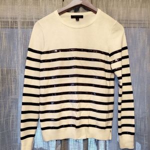 EUC Ann Taylor crew neck sweater with sequin detail